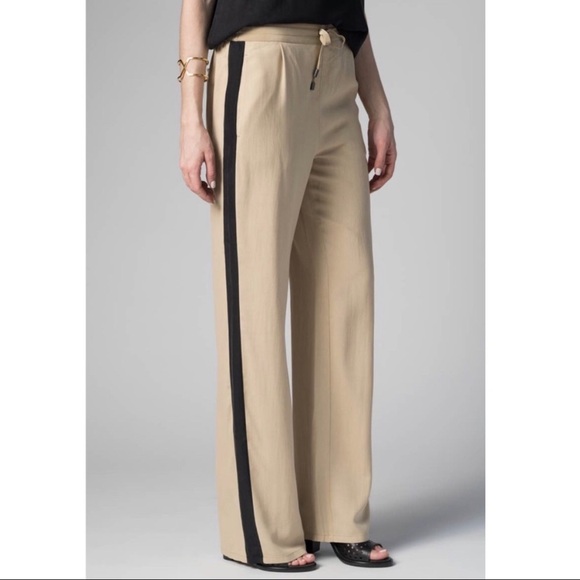 Bloomingdale's Pants & Jumpsuits Nwt Go By Go Silk Contrast Wideleg